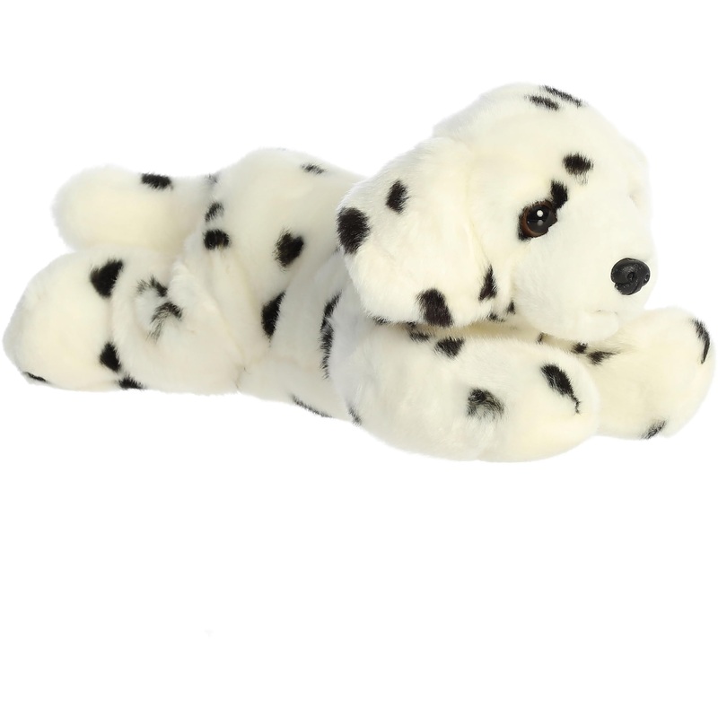 Aurora Adorable Flopsie Domino Stuffed Animal - Playful Ease - Timeless Companions - White 12 Inches