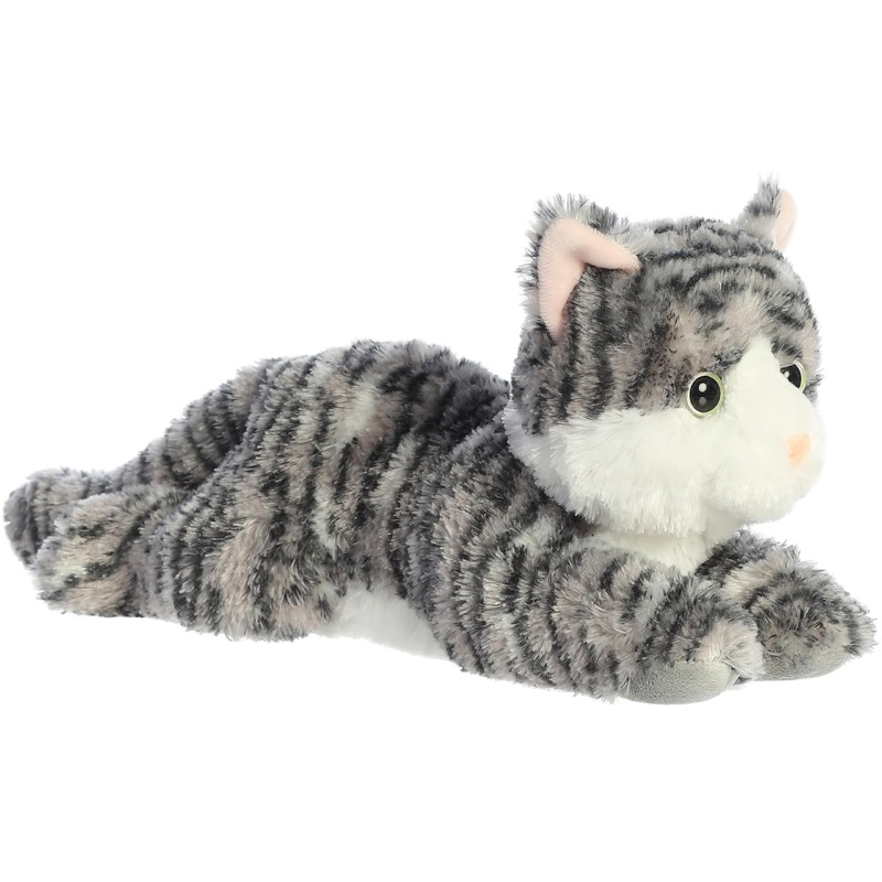 Aurora Adorable Flopsie Lily Stuffed Animal - Playful Ease - Timeless Companions - Gray 12 Inches