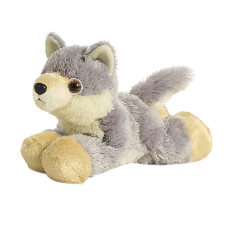 Aurora Adorable Mini Flopsie Woolsey Stuffed Animal - Playful Ease - Timeless Companions - Gray 8 Inches