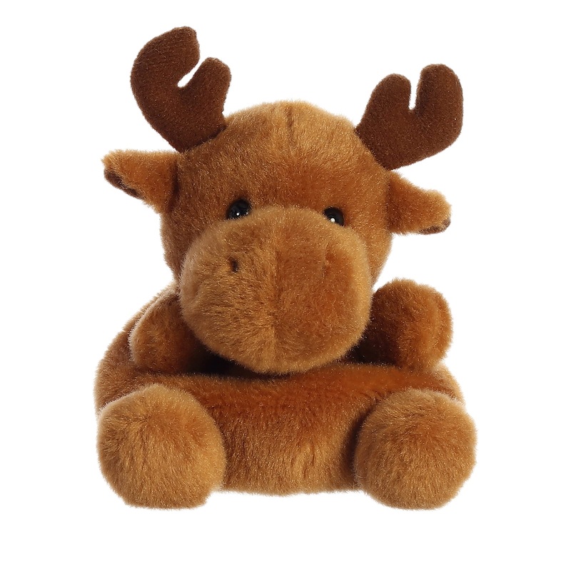 Aurora Adorable Palm Pals Cinnamon Moose Stuffed Animal - Pocket-Sized Play - Collectable Fun - Brown 5 Inches