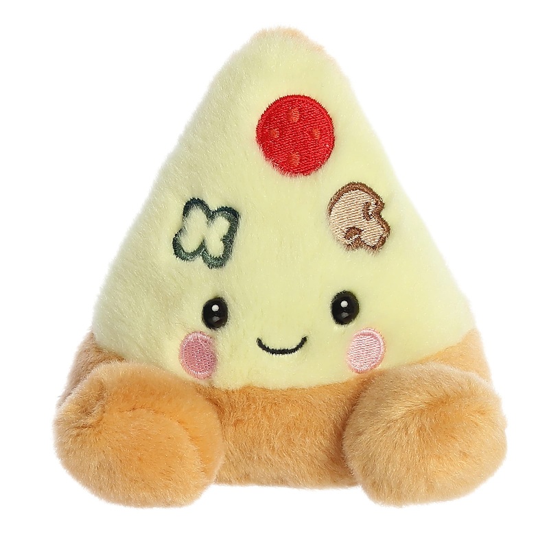 Aurora Adorable Palm Pals Peppa Pizza Slice Stuffed Animal - Pocket-Sized Play - Collectable Fun - Brown 5 Inches