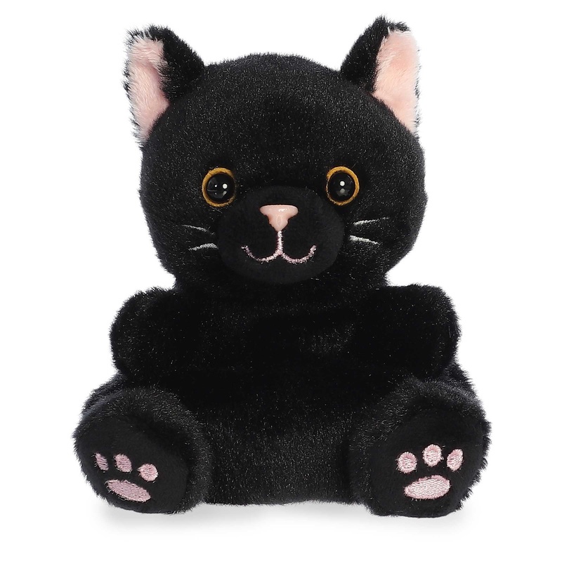 Aurora Adorable Palm Pals Twilight Black Cat Stuffed Animal - Pocket-Sized Play - Collectable Fun - 5 Inches