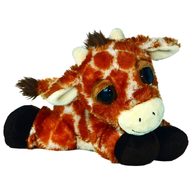 Aurora Enchanting Dreamy Eyes Gallop Giraffe Stuffed Animal - Captivating Gaze - Aesthetic Appeal - Brown 10 Inches