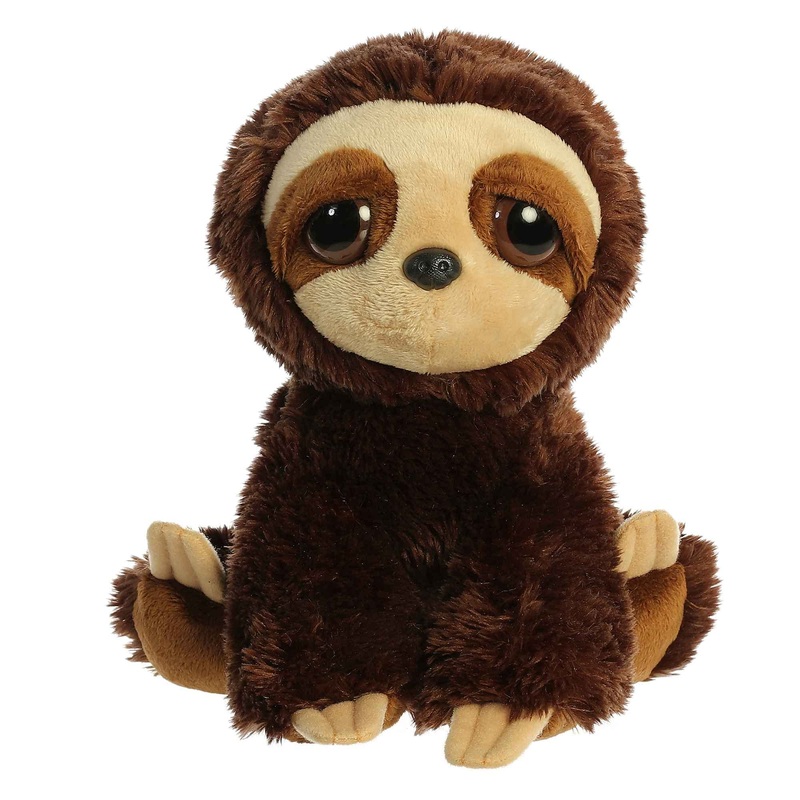 Aurora Enchanting Dreamy Eyes Marley The Sloth Stuffed Animal - Captivating Gaze - Whimsical Charm - Brown 10 Inches