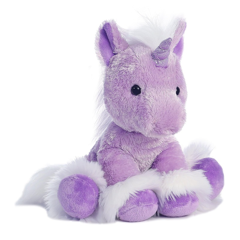 Aurora Enchanting Fantasy Dreaming Of You Unicorn Stuffed Animal - Mythical Companion - Imaginative Adventures - Purple 12 Inches