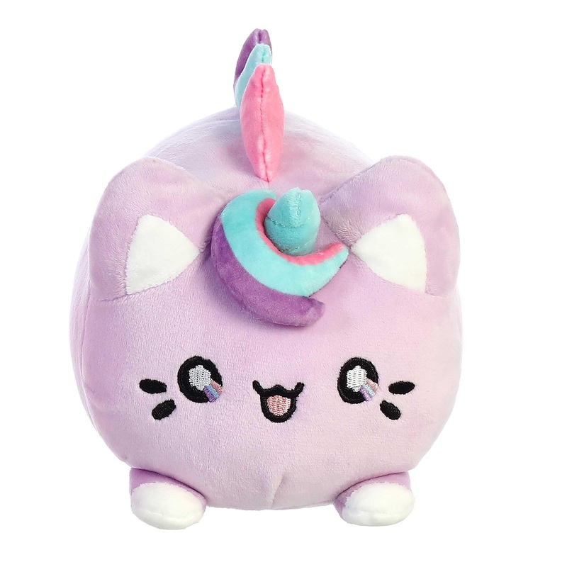 Aurora Enchanting Tasty Peach Lavender Dream Meowchi Stuffed Animal - Bright & Colorful Design - Showpiece Plush - Purple 7 Inches