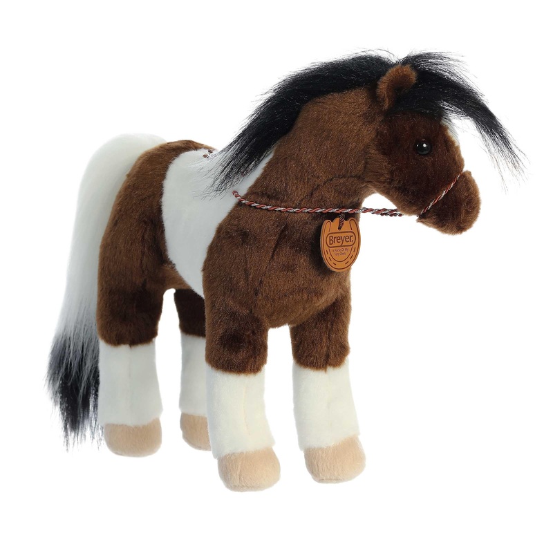 Aurora Exquisite Breyer Showstoppers Paint Horse Stuffed Animal - Realistic Detailing - Imaginative Play - Brown 13 Inches