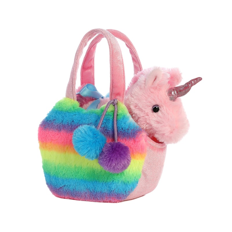 Aurora Fashionable Fancy Pals Rainbow Unicorn Stuffed Animal - On-The-Go Companions - Stylish Accessories - Multicolor 7 Inches