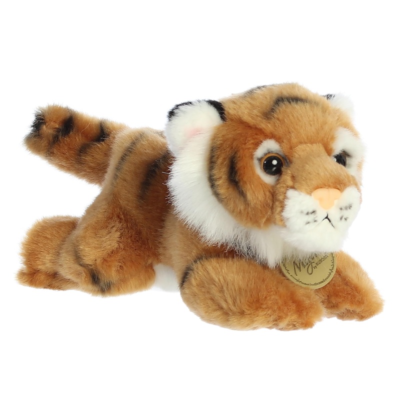 Aurora Realistic Miyoni Bengal Tiger Stuffed Animal - Lifelike Detail - Cherished Companionship - Brown 8 Inches