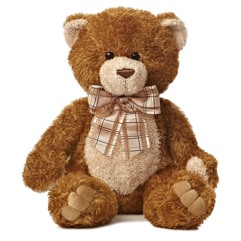 Aurora Snuggly Bear Brown Sugar Stuffed Animal - Comforting Companion - Imaginative Play - 16 Inches