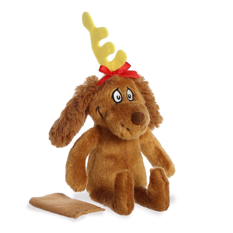 Aurora Whimsical Dr. Seuss Shoulderkin Max Stuffed Animal - Magical Storytelling - Officially Licensed - Brown 7 Inches