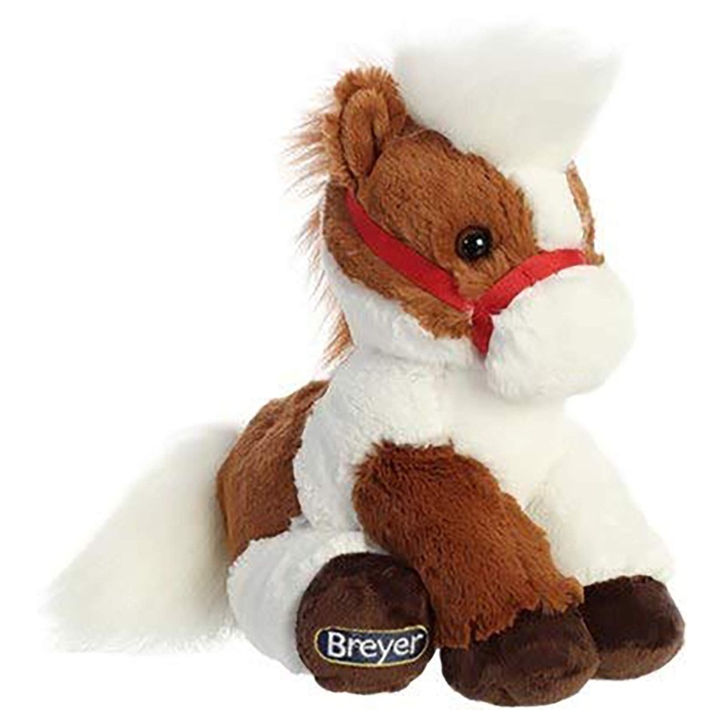 Breyer Aurora Exquisite Pinto Horse Stuffed Animal - Realistic Detailing - Imaginative Play - Brown 11 Inches