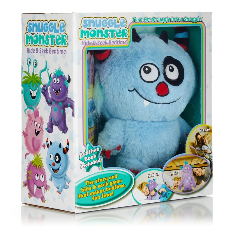 Continuum Games Snuggle Monster - Hide And Seek Bedtime Plush Toy And Book - Blue