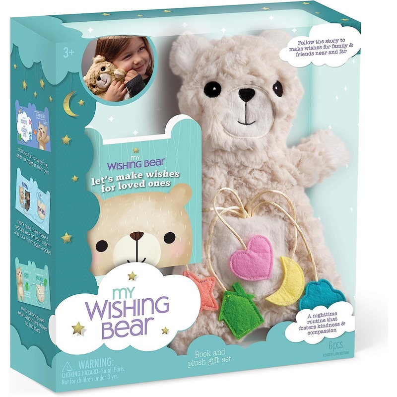 Craft-Tastic My Wishing Bear  Plush Toy And Book Gift Set  Features Nighttime Routine That Teaches Kindness, Builds Empathy, And Fosters Communication, Aw2011