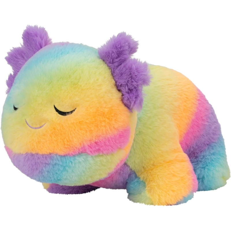 Russ Rainbow Axolotl Plush - 18-Inch Salamander With Rainbow Colored Plush