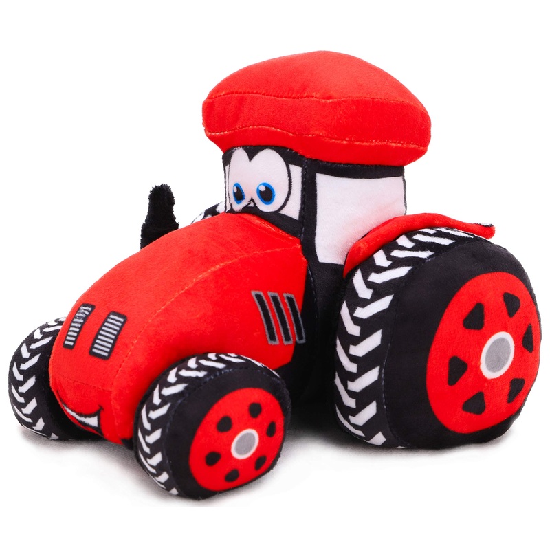 Toyland 21Cm (8 Inch) Plush Farm Tractor - Boys Bedroom Decoration (Red)