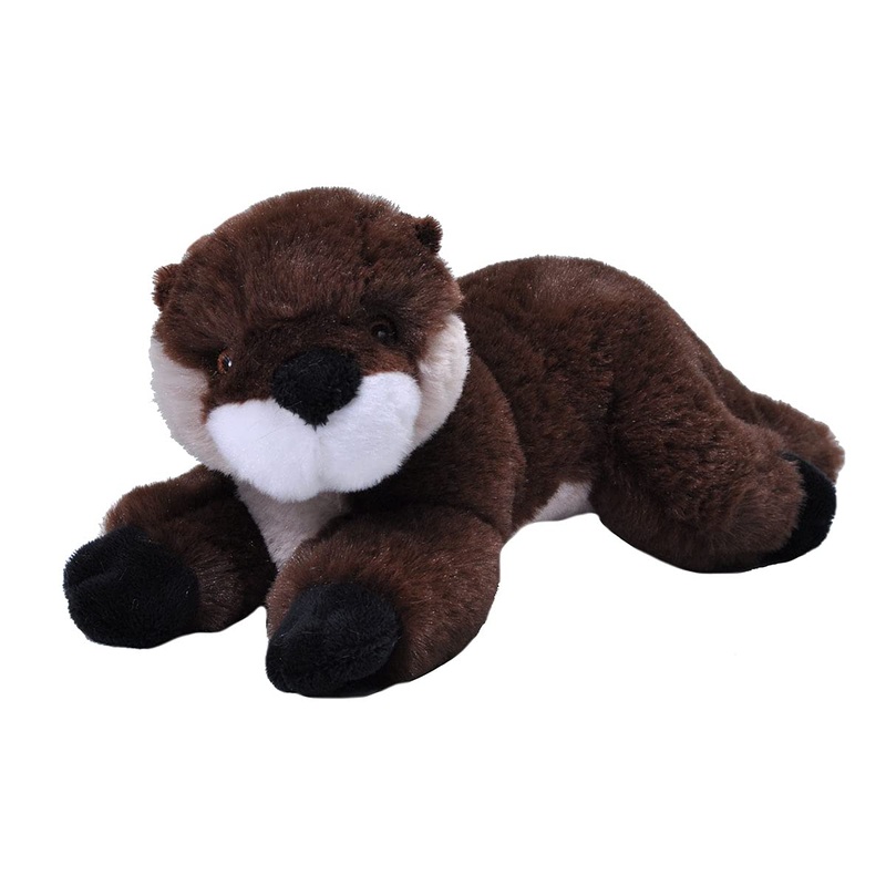 Wild Republic Ecokins Mini River Otter Stuffed Animal 8 Inch, Eco Friendly Gifts For Kids, Plush Toy, Handcrafted Using 7 Recycled Plastic Water Bottles (24790)