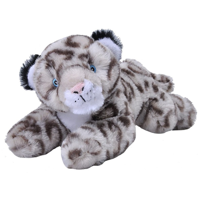 Wild Republic Ecokins Mini Snow Leopard Stuffed Animal 8 Inch, Eco Friendly Gifts For Kids, Plush Toy, Handcrafted Using 7 Recycled Plastic Water Bottles (24795)