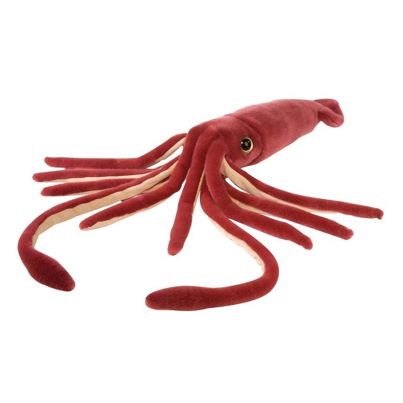 Wild Republic Giant Squid Plush, Stuffed Animal, Plush Toy, Ocean Animals, 22 Inches, Red (83198)