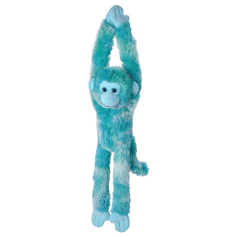 Wild Republic, Hanging Monkey Plush, Stuffed Animal, Plush Toy, Gifts For Kids, Vibe Blue, 20'