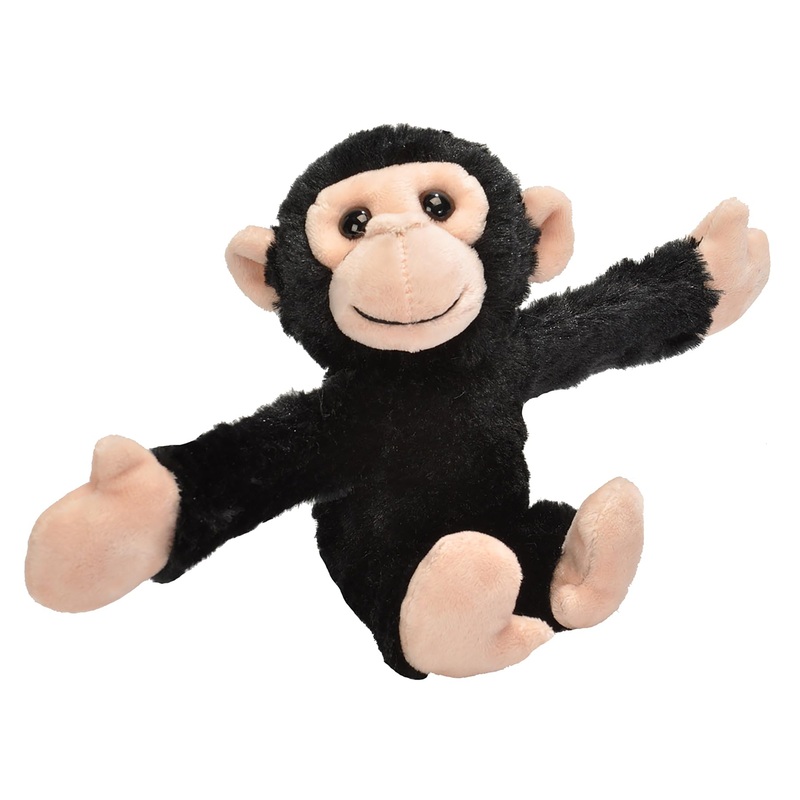 Wild Republic Huggers, Chimp Plush Toy, Slap Bracelet, Stuffed Animal, Kids Toys, 8 Inches
