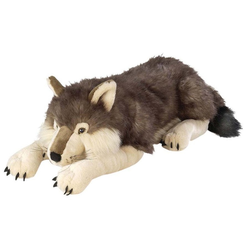 Wild Republic Jumbo Wolf Plush, Giant Stuffed Animal, Plush Toy, Gifts For Kids, 30 Inches