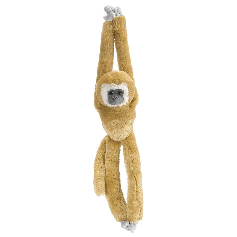 Wild Republic White Handed Gibbon Plush, Monkey Stuffed Animal, Plush Toy, Gifts For Kids, Hanging 20 Inches