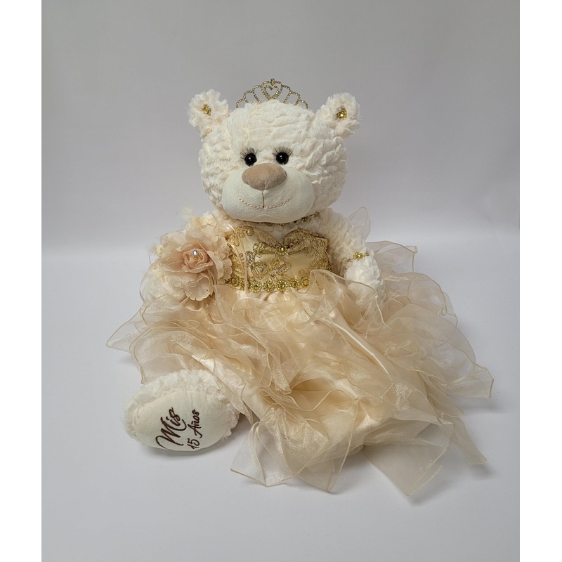 Kinnex Collections Since 1997 20'' Quince Anos Quinceanera Last Doll Teddy Bear With Dress (Centerpiece) ~ Arc16831-34R (Champan