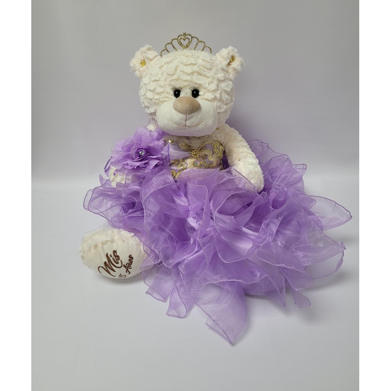 Kinnex Collections Since 1997 20'' Quince Anos Quinceanera Last Doll Teddy Bear With Dress (Centerpiece) ~ Arc16831-5R (Lavender