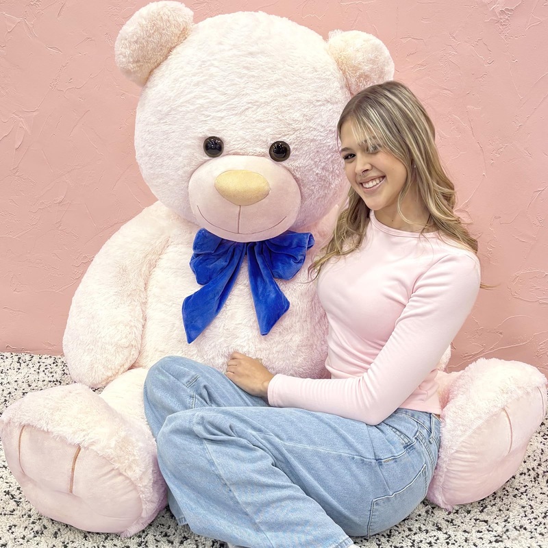 Morismos Giant Teddy Bear 5 Feet Stuffed Animal,Human Size Teddy Bear Toy For Mom,Jumbo White Stuffed Bear Plush 59 Inch Mother'