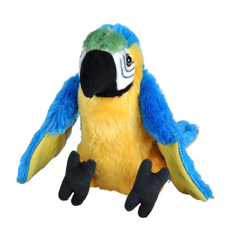 Wild Republic 12292 Macaw Parrot Plush, Stuffed Animal, Plush Toy, Gifts For Kids, 8', Cuddlekins