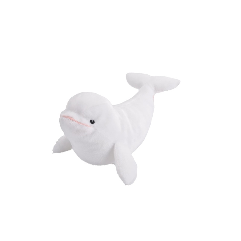 Wild Republic Ecokins Mini, Beluga Whale, Stuffed Animal, 8 Inches, Gift For Kids, Plush Toy, Made From Spun Recycled Water Bottles, Eco Friendly, ChildS Room Decor