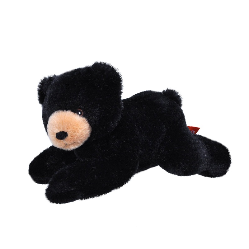 Wild Republic Ecokins Mini Black Bear Stuffed Animal 8 Inch, Eco Friendly Gifts For Kids, Plush Toy, Handcrafted Using 7 Recycled Plastic Water Bottles (24807)