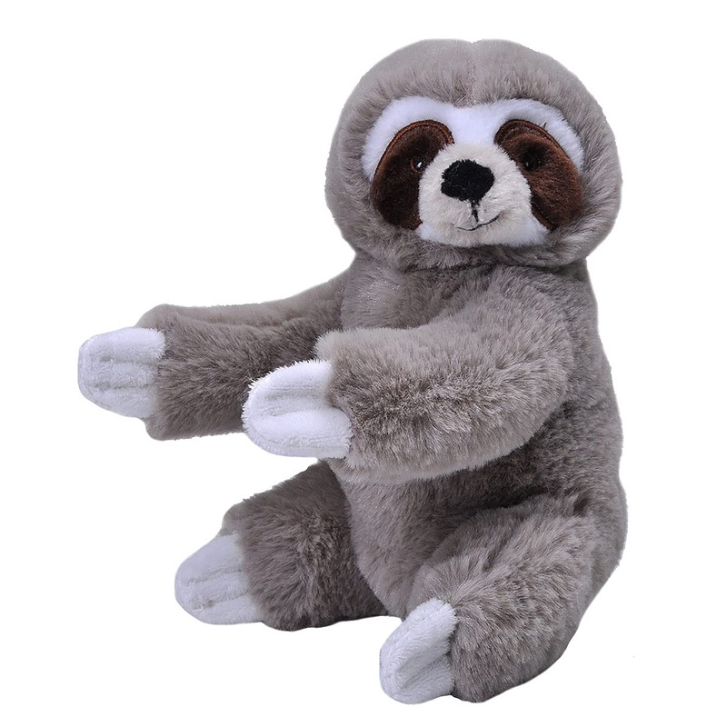 Wild Republic Ecokins Mini Sloth Stuffed Animal 8 Inch, Eco Friendly Gifts For Kids, Plush Toy, Handcrafted Using 7 Recycled Plastic Water Bottles (24793)