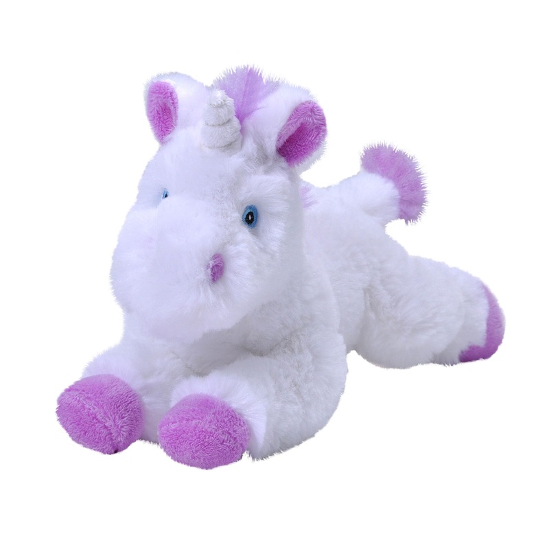 Wild Republic Ecokins Mini Unicorn Stuffed Animal 8 Inch, Eco Friendly Gifts For Kids, Plush Toy, Handcrafted Using 7 Recycled Plastic Water Bottles, 24814