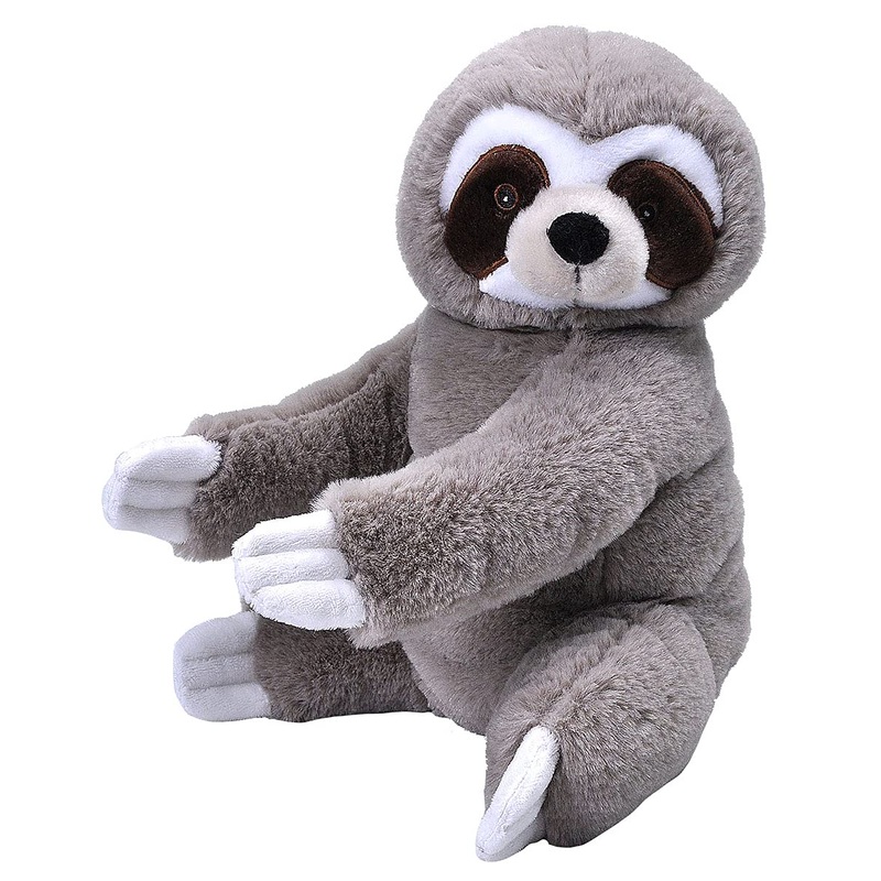 Wild Republic Ecokins Sloth Stuffed Animal 12 Inch, Eco Friendly Gifts For Kids, Plush Toy, Handcrafted Using 16 Recycled Plastic Water Bottles
