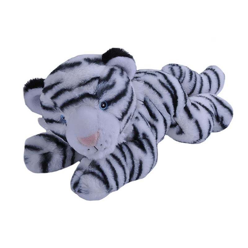 Wild Republic Ecokins White Tiger Stuffed Animal 12 Inch, Eco Friendly Gifts For Kids, Plush Toy, Handcrafted Using 16 Recycled Plastic Water Bottles
