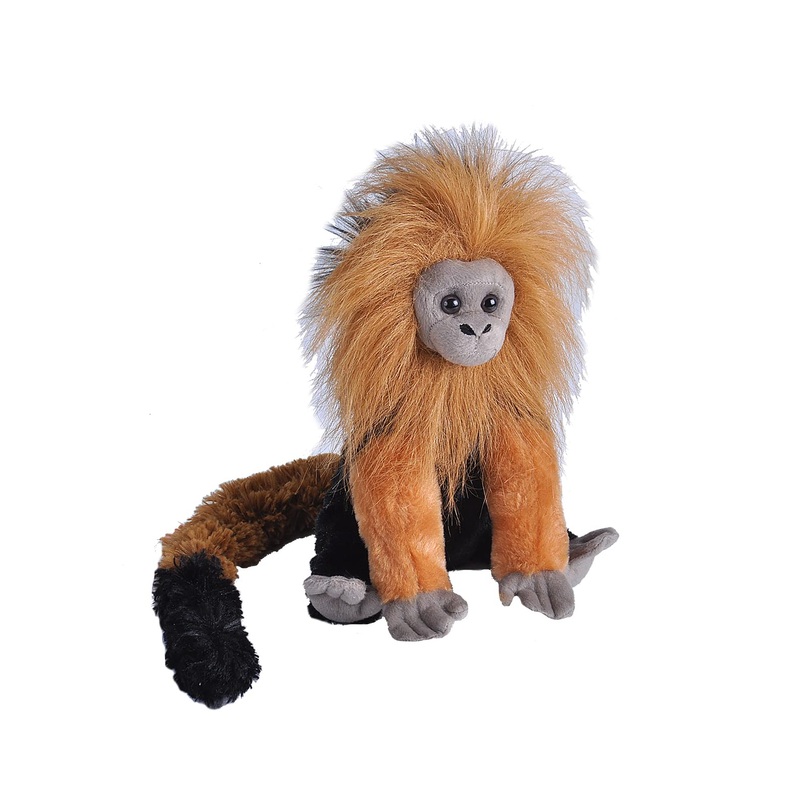 Wild Republic Golden Lion Tamarin, Cuddlekins, Stuffed Animal, 12 Inches, Gift For Kids, Plush Toy, Fill Is Spun Recycled Water Bottles