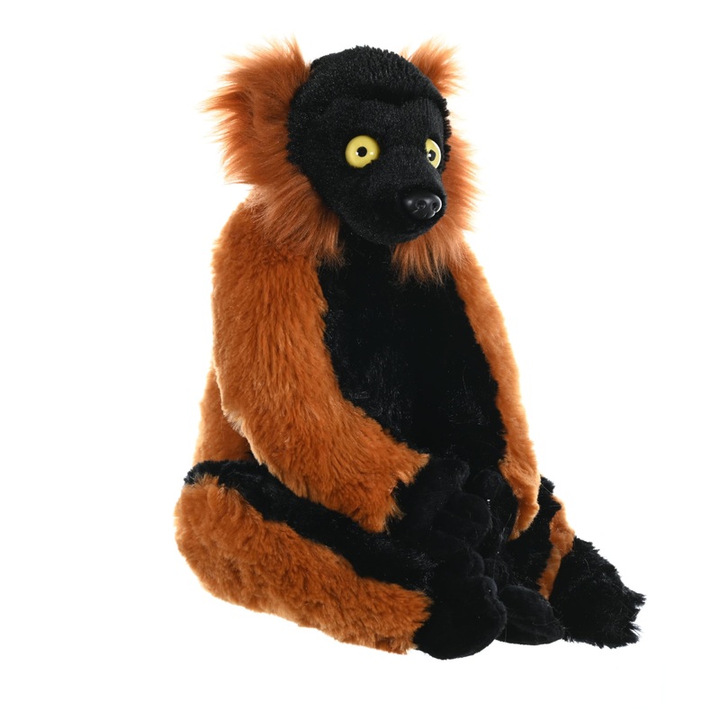 Wild Republic Red Ruffed Lemur Plush, Stuffed Animal, Plush Toy, Gifts For Kids, Cuddlekins12 Inches