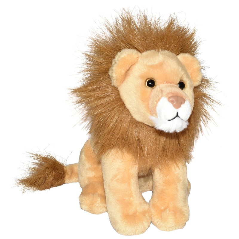 Wild Republic Wild Calls Lion, Authentic Animal Sound, Stuffed Animal, Eight Inches, Gift For Kids, Plush Toy, Fill Is Spun Recycled Water Bottles