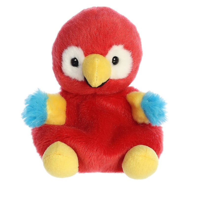 Aurora Adorable Palm Pals Scarlette The Macaw Stuffed Animal - Pocket-Sized Play - Collectable Fun - Red 5 Inches