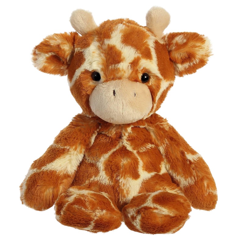 Aurora Snuggly Sweet & Softer Giraffe Stuffed Animal - Comforting Companion - Imaginative Play - Brown 9 Inches