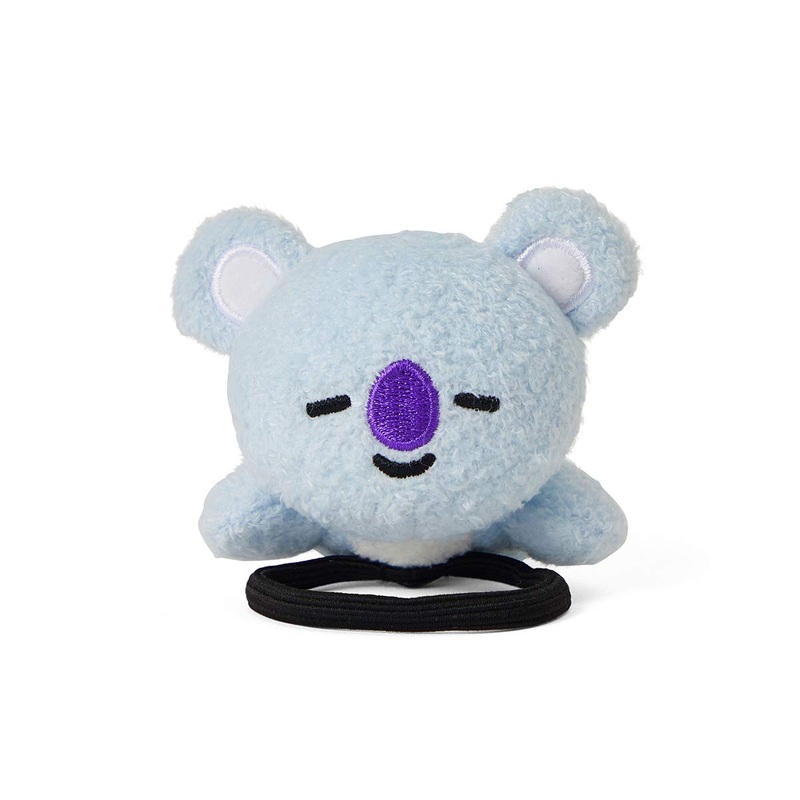 Bt21 Koya Character Plush Stuffed Animal Elastic Hair Tie Band Accessories For Girls, Blue