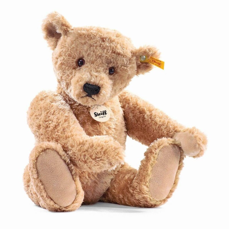 Steiff Elmar Teddy Bear Plush Toy, 12   , Golden Brown, Handmade Quality, Poseable Arms And Legs