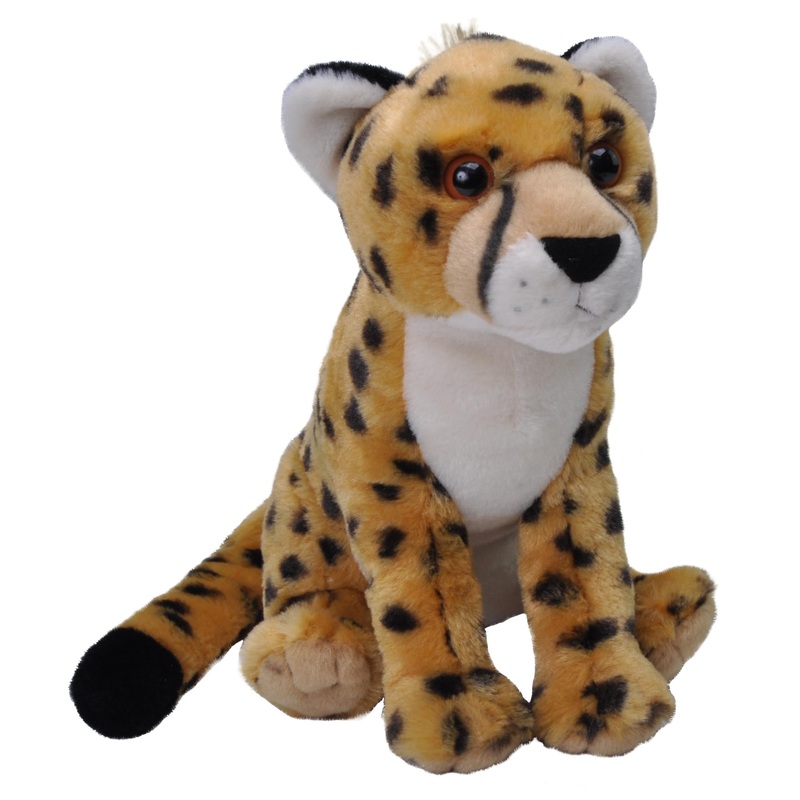 Wild Republic Cheetah, Cuddlekins, Stuffed Animal, 12 Inches, Gift For Kids, Plush Toy, Fill Is Spun Recycled Water Bottles (23852)