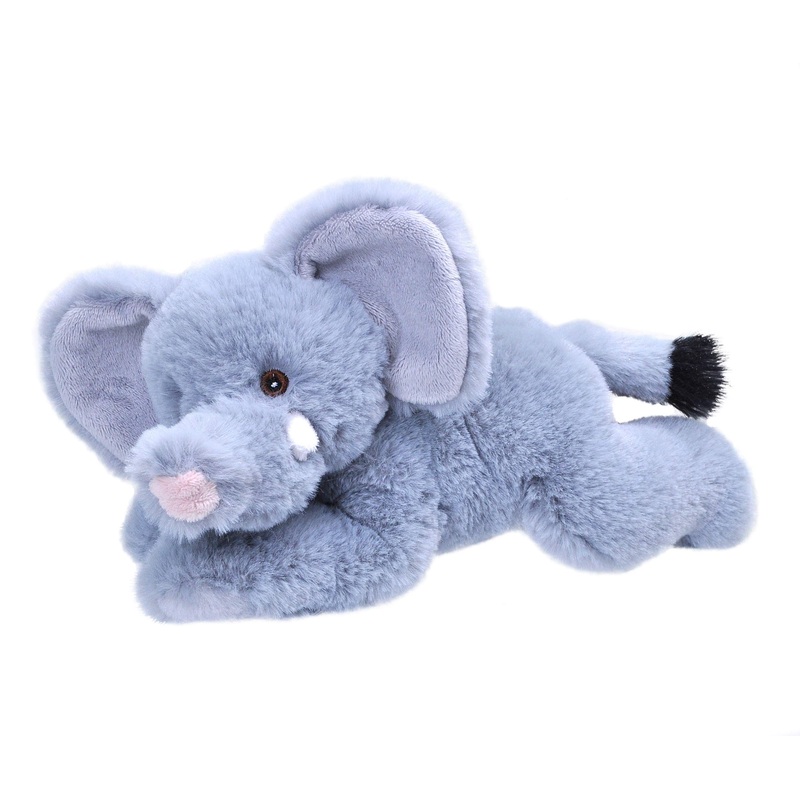 Wild Republic Ecokins Mini African Elephant Stuffed Animal 8 Inch, Eco Friendly Gifts For Kids, Plush Toy, Handcrafted Using 7 Recycled Plastic Water Bottles