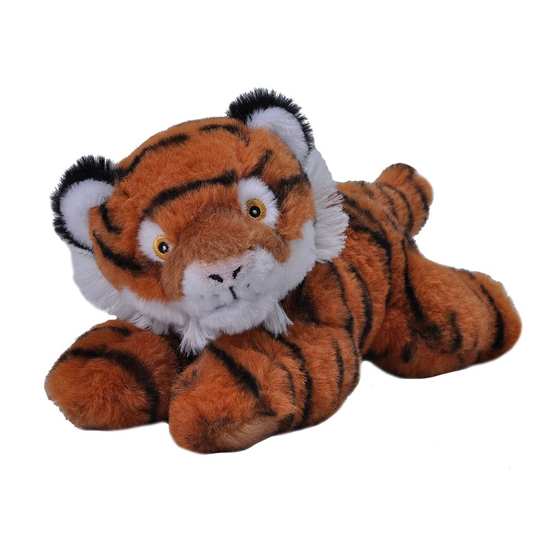 Wild Republic Ecokins Mini Tiger Stuffed Animal 8 Inch, Eco Friendly Gifts For Kids, Plush Toy, Handcrafted Using 7 Recycled Plastic Water Bottles