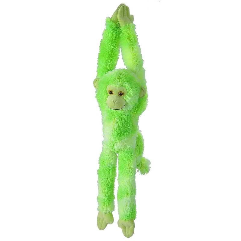 Wild Republic, Hanging Monkey Plush, Stuffed Animal, Plush Toy, Gifts For Kids, Vibe Green, 22'