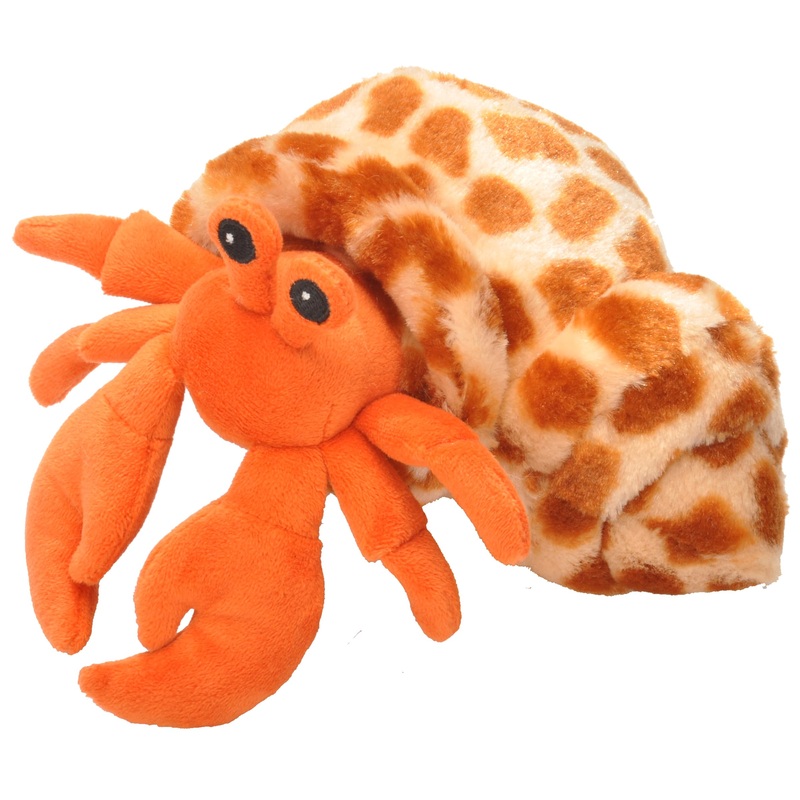 Wild Republic Hermit Crab Plush, Stuffed Animal, Plush Toy, Gifts For Kids, HugEms 7 Inches