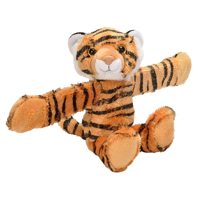 Wild Republic Huggers, Tiger Plush Toy, Slap Bracelet, Stuffed Animal, Kids, 8 Inches
